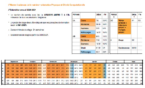 Calendrier M2 Numérique