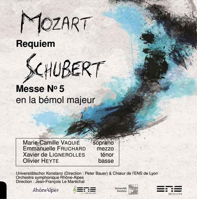 pochette du CD Schubert messe en la bémol - Mozart Requiem