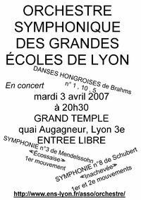 Affiche du concert d'avril 2007 (N&B)