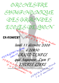 Affiche du concert de décembre 2006 (2)