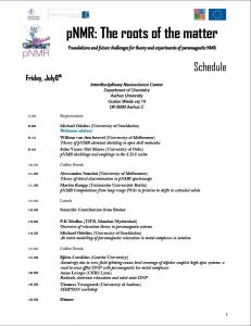 pNMR Aarhus Workshop-schedule
