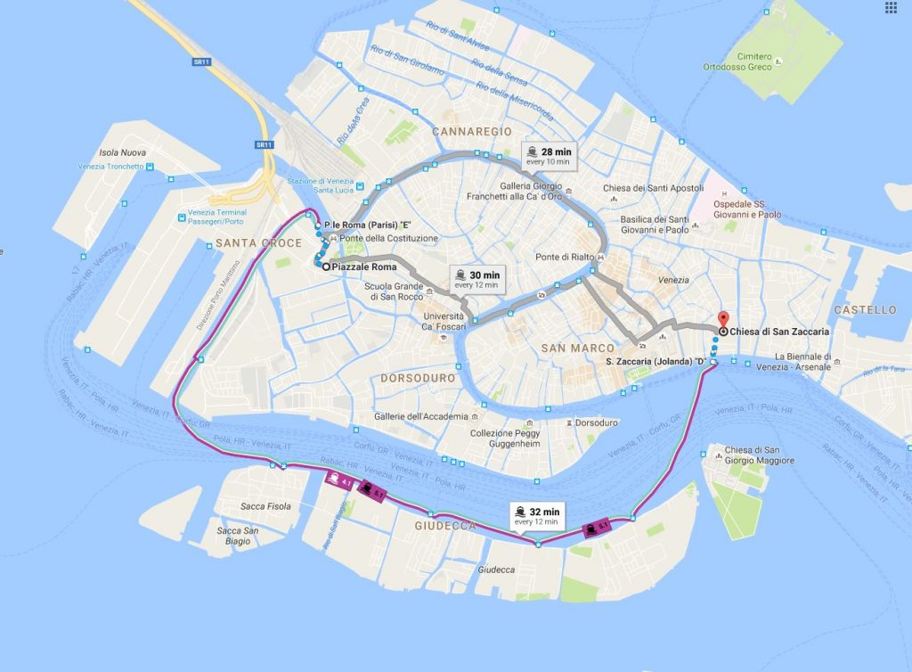 ACTV_boats to San Zaccaria_google map