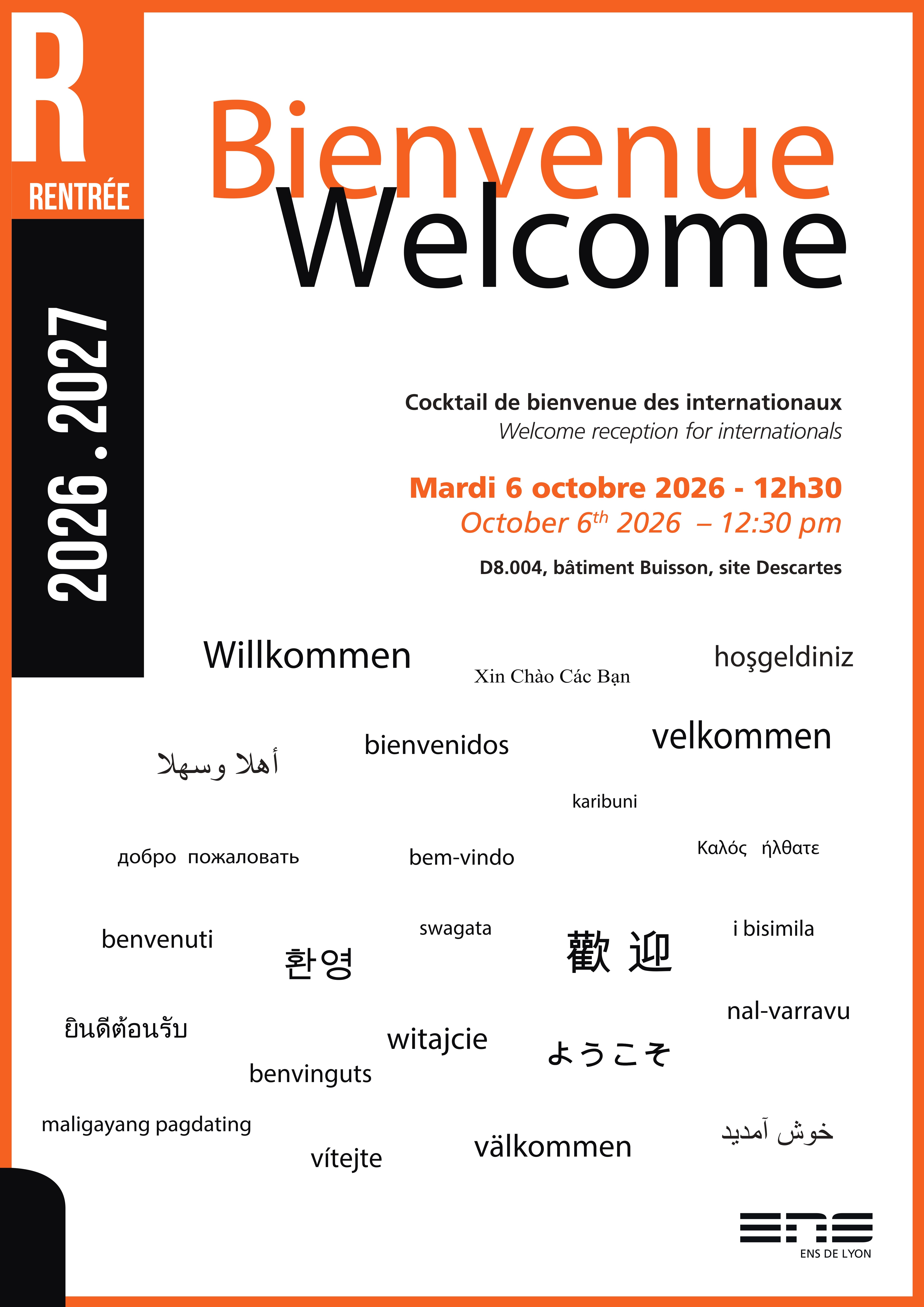 Welcome poster - international students
