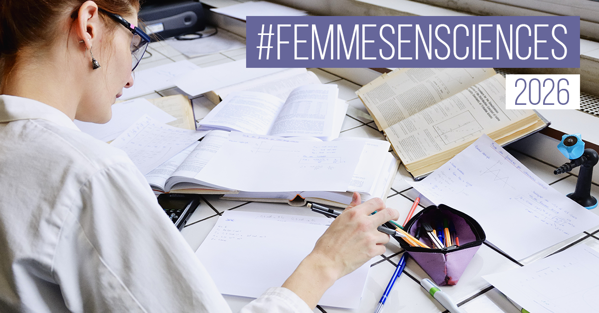 #FemmesEnSciences 2026: a woman leaning over research papers