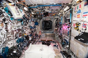 The interior of the Crew Dragon 12 rocket carrying the MATISS-4 experiment.