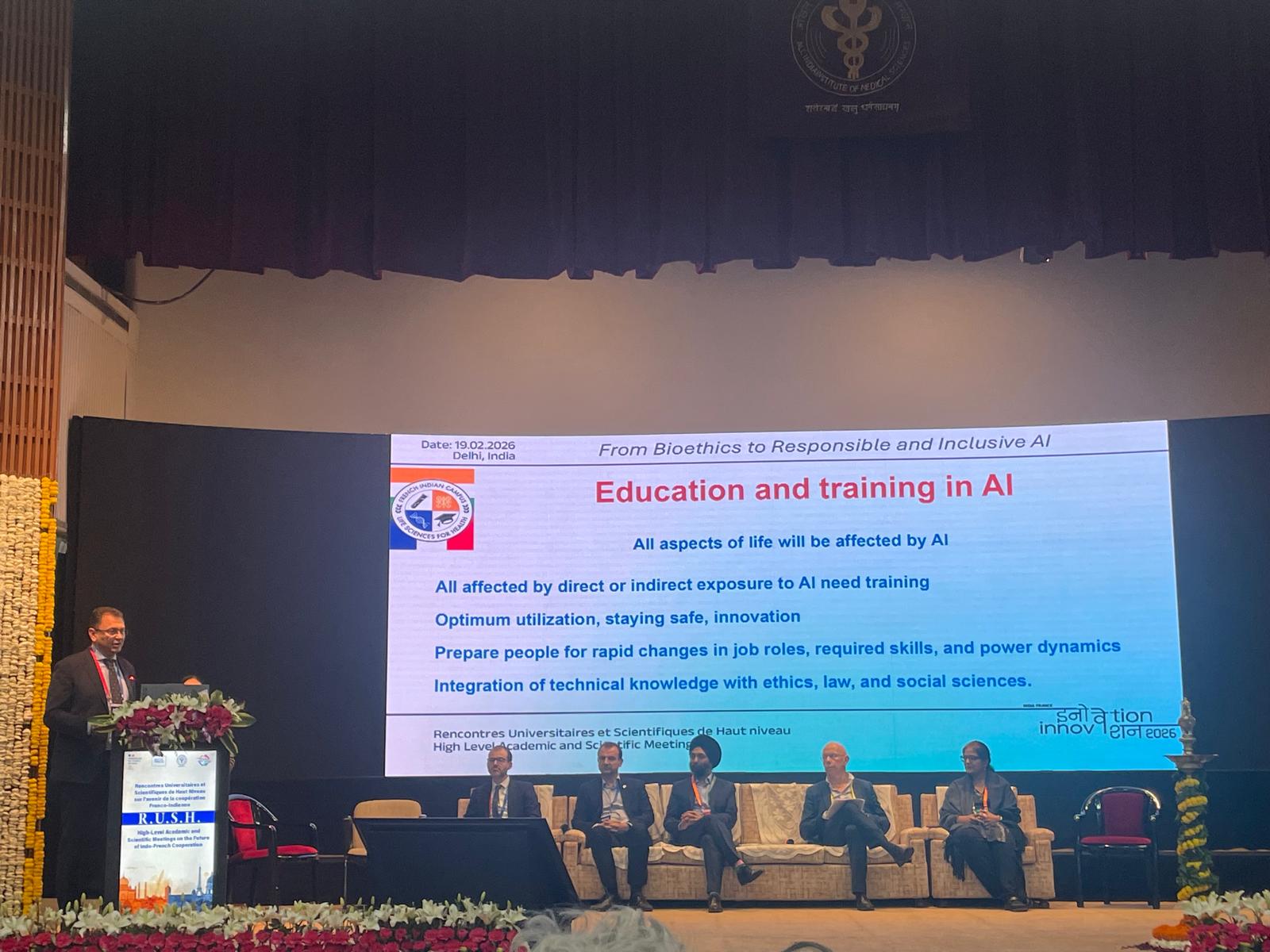 Stéphane Parola's address during the “AI & Global Health” session