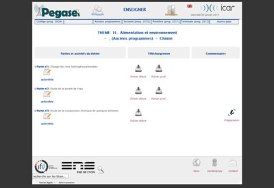 Site web de Pégase