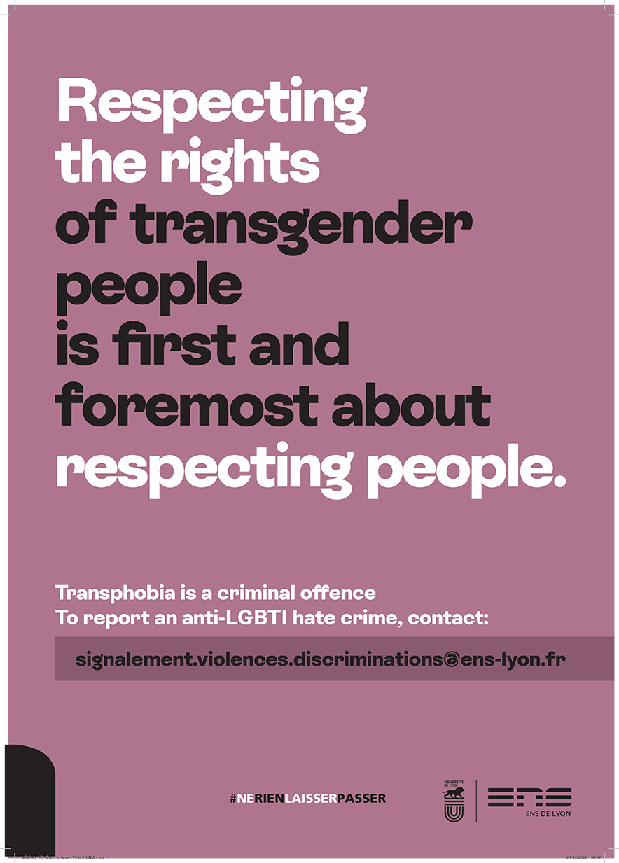 Respecting the rights of transgender people is firts and foremost about respecting people.