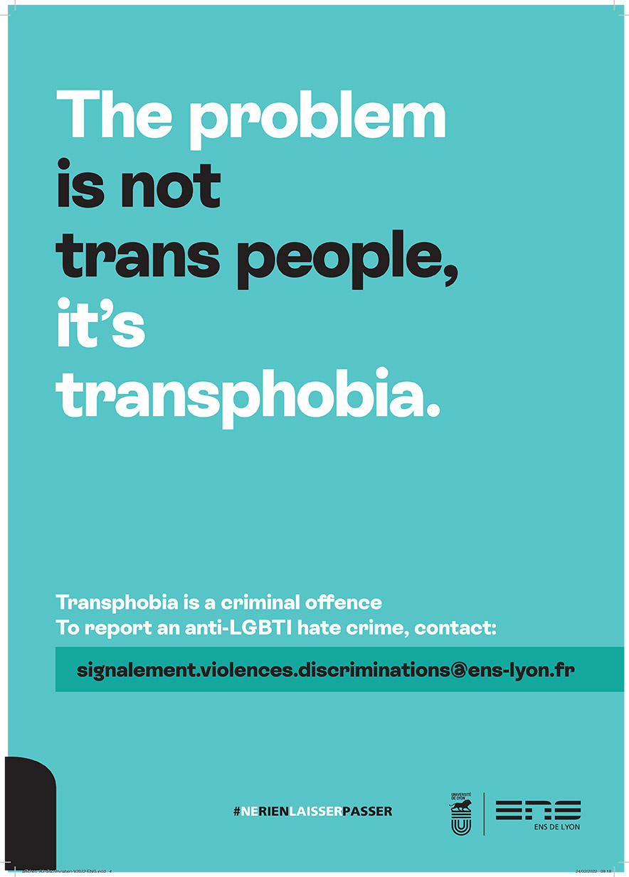 The problem is not trans people, it's transphobia.