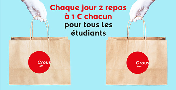 2 menus à 1 euros par jour pour tous les étudiants