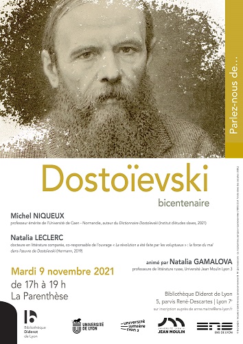 Affiche Parlez-nous de... Dostoïevski
