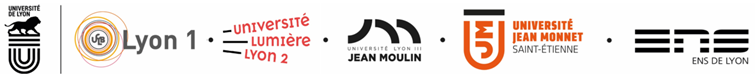Université Claude Bernard Lyon 1 - Université Lumière Lyon 2 - Université Jean Moulin Lyon 3 - Université Jean Monnet Saint-Etienne - ENS de Lyon