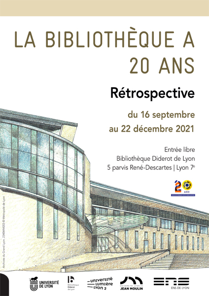 Affiche La bibliothèque a 20 ans : rétrospective