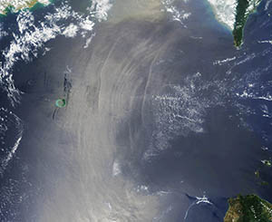 tsunamis sousmarins, ENS de Lyon, Thierry Dauxois, Matthieu Mercier, Photo NASA