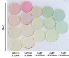 Hybrid plasmonic materials after optical polishing