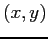 $ (x,y)$