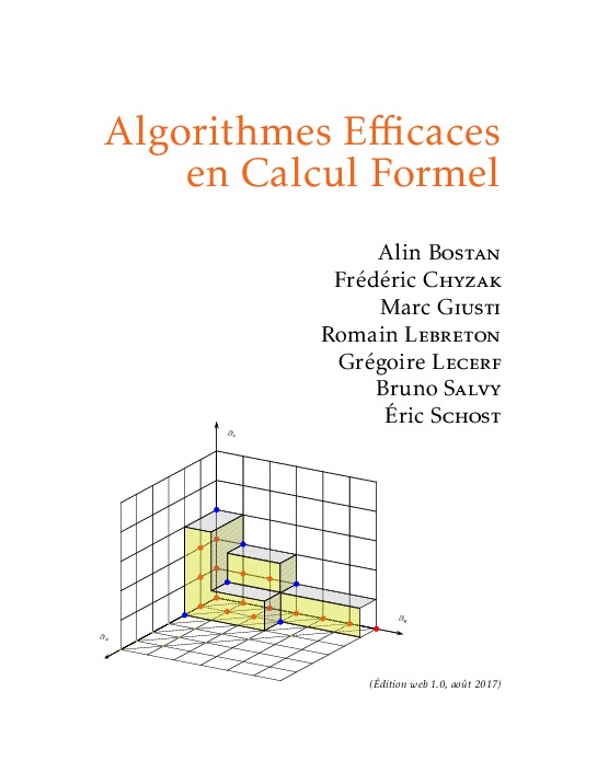 Algorithmes Efficaces en Calcul Formel