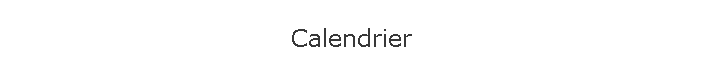 Calendrier