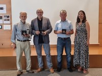 Remise de la médaille d'honneur du CNRS à Angel Alastuey, Sergio Ciliberto et Patrick Flandrin
