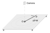 Fracture path in an anisotropic material in the light of a friction experiment