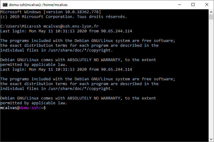 Windows SSH commands