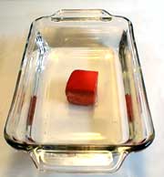 Bloc de pâte au fond de l'eau