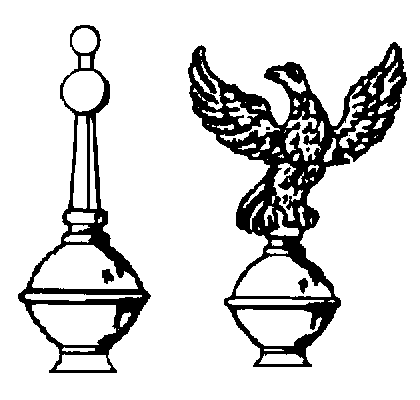 ball and eagle finials