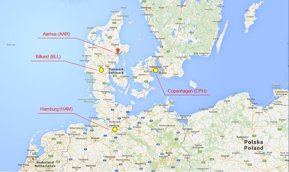 Сколько времени в дании. Порты Дании на карте. Порт Копенгаген на карте.