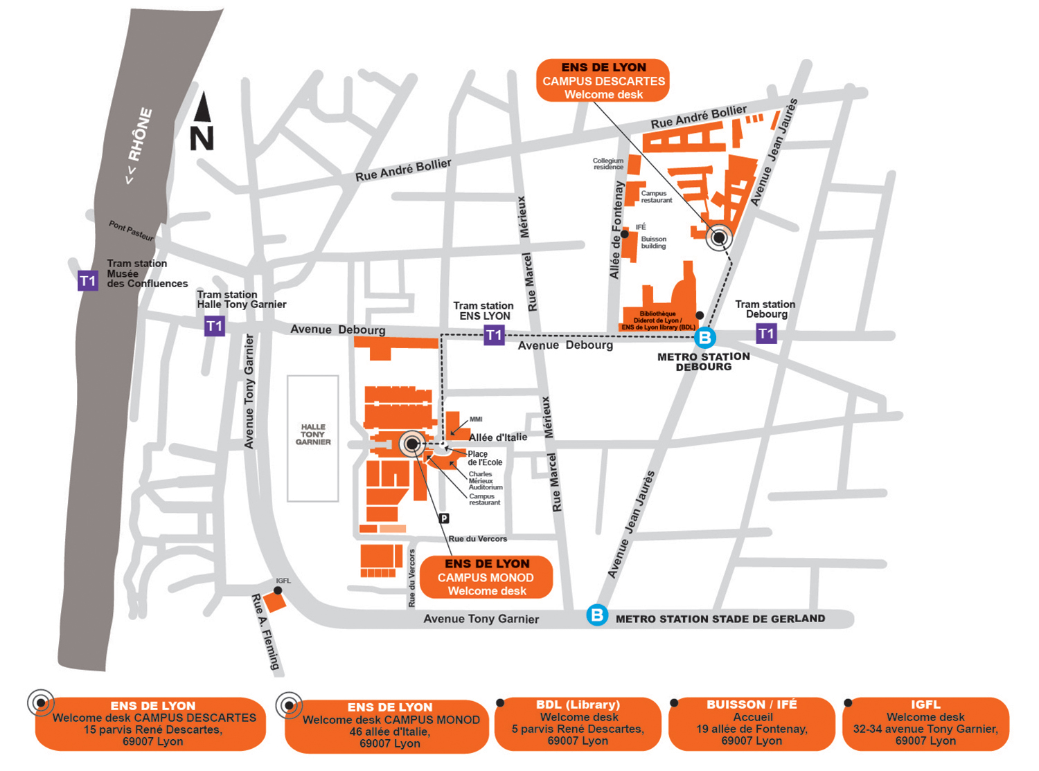 ENS de Lyon access map