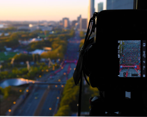 Marathon seen from a camera