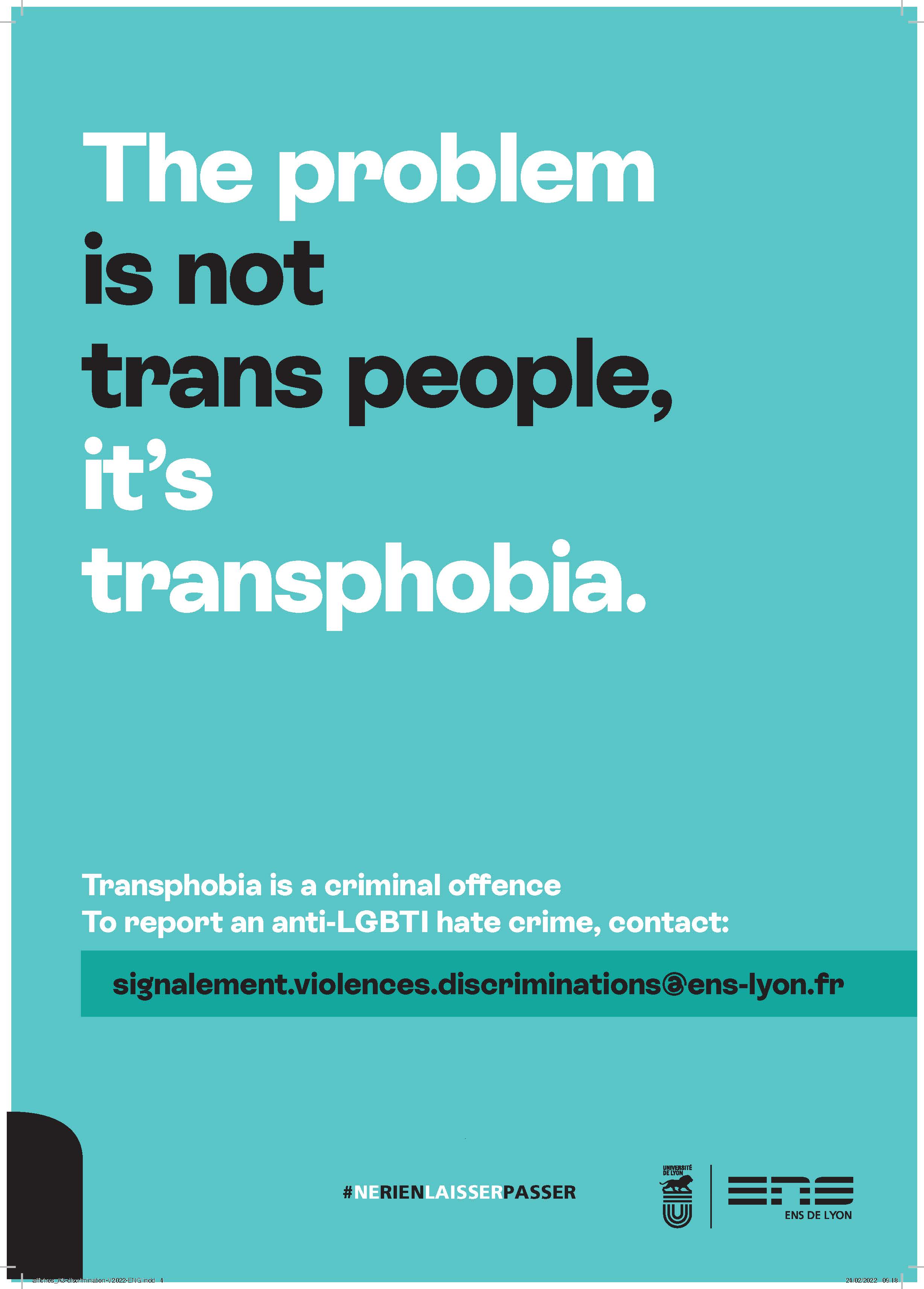 The problem is not trans people, it's transphobia