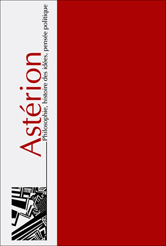 Couverture de Astérion n°21