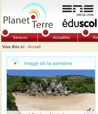 Pas d'accueil de Planete Terre