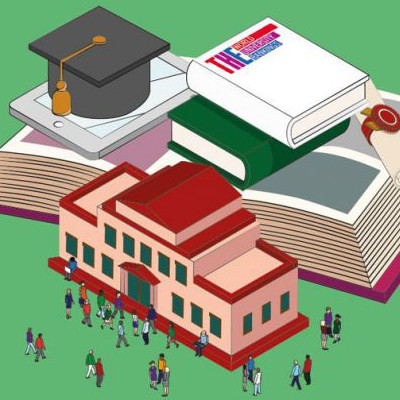 Meilleures universités du monde. Dessin de la revue THE