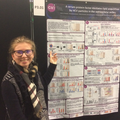Sollène Denolly au 25th International Symposium on Hepatitis C Virus and Related Viruses, Dublin, Ireland.