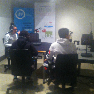 Vignette visite collegiens radio