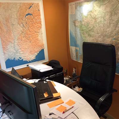 Image d'un bureau en confinement