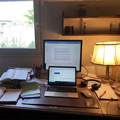 Bureau pendant le confinement