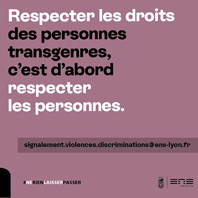Respecter les droits des personnes transgenres, c'est d'abord respecter les personnes