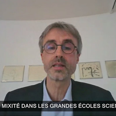 Capture écran de la visioconférence d'Emmanuel Trizac