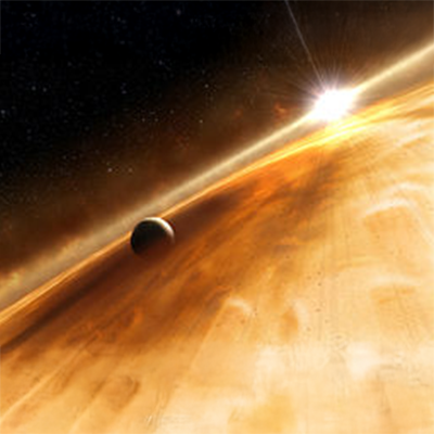 Une exoplanète dans l'univers