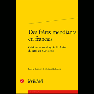 Couverture du livre "Des frères mendiants en français"