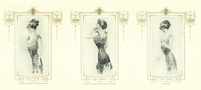 Ligne de corsets issus des catalogues de la maison Claverie