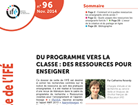 Détail Édurevue n°76 – dossier de veille Du programme vers la classe : des ressources pour enseigner