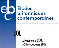 Détail couverture Études britanniques contemporaines 51 (2016)