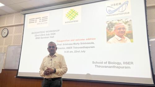 Prof. Srinivasa Murty Srinivasula, Directeur de l'IISER Thiruvanthapuram